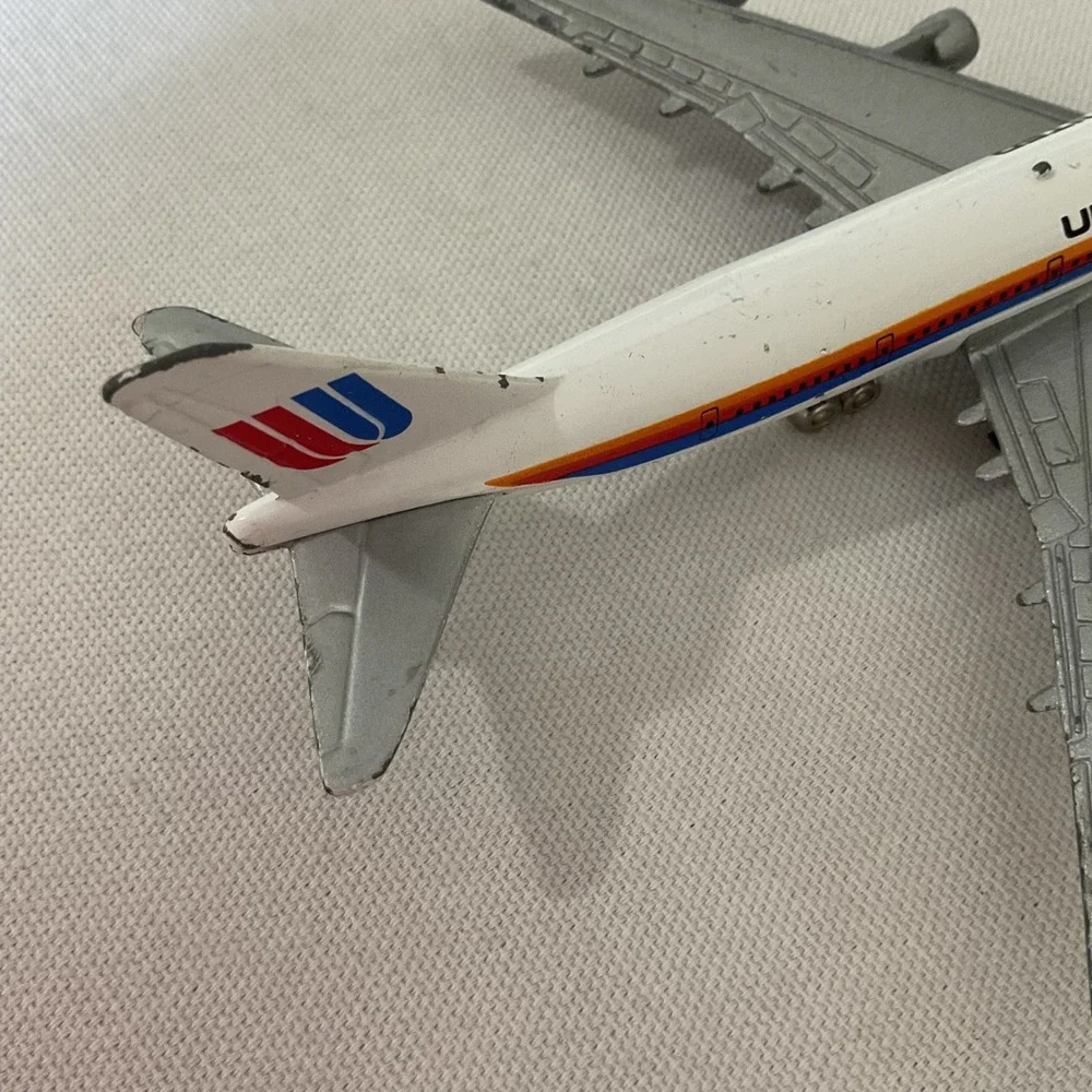 Ertl United Airlines Boeing 747 Diecast Airplane Saul Bass Livery Toy Vintage